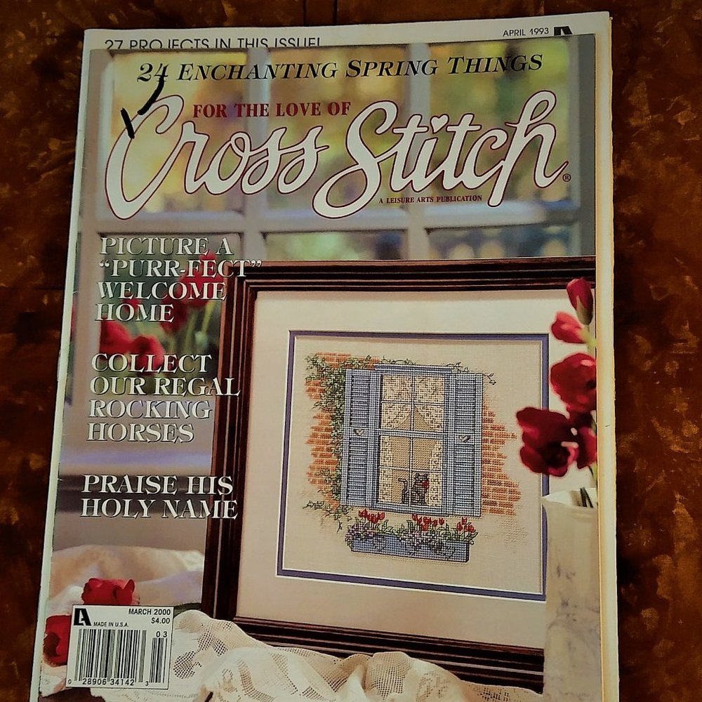 7 VNTG Cross Stitch Mags- Danish Flowers, Spring - Picture 9 of 10